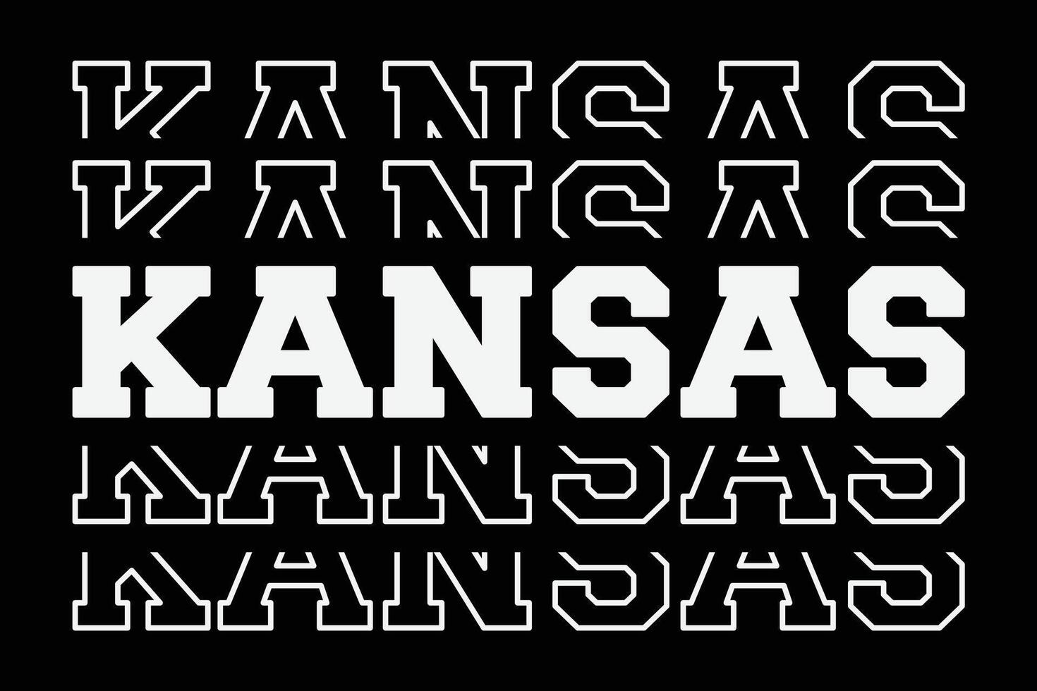 patriótico EUA Estado Kansas camiseta Projeto vetor