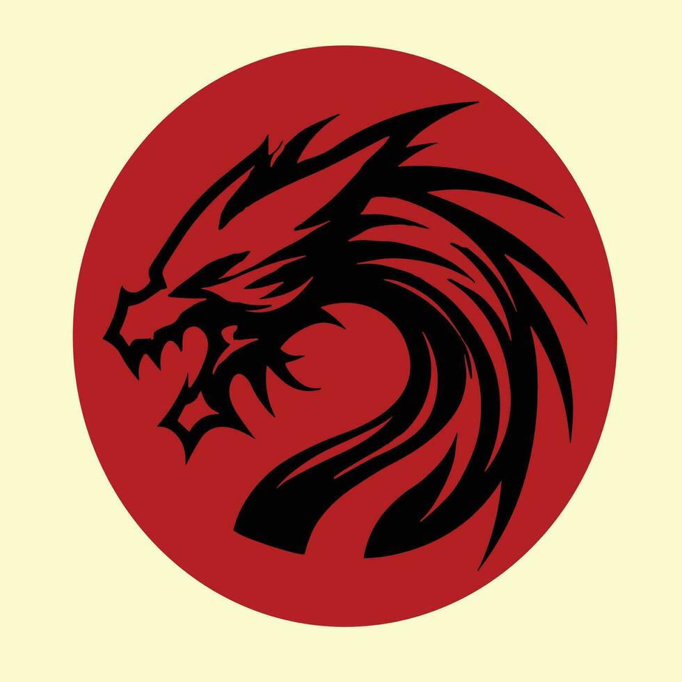 ilustração vetorial dragão vermelho vetor