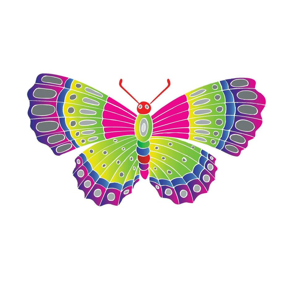 borboleta coloração vetor ilustração vôo borboleta