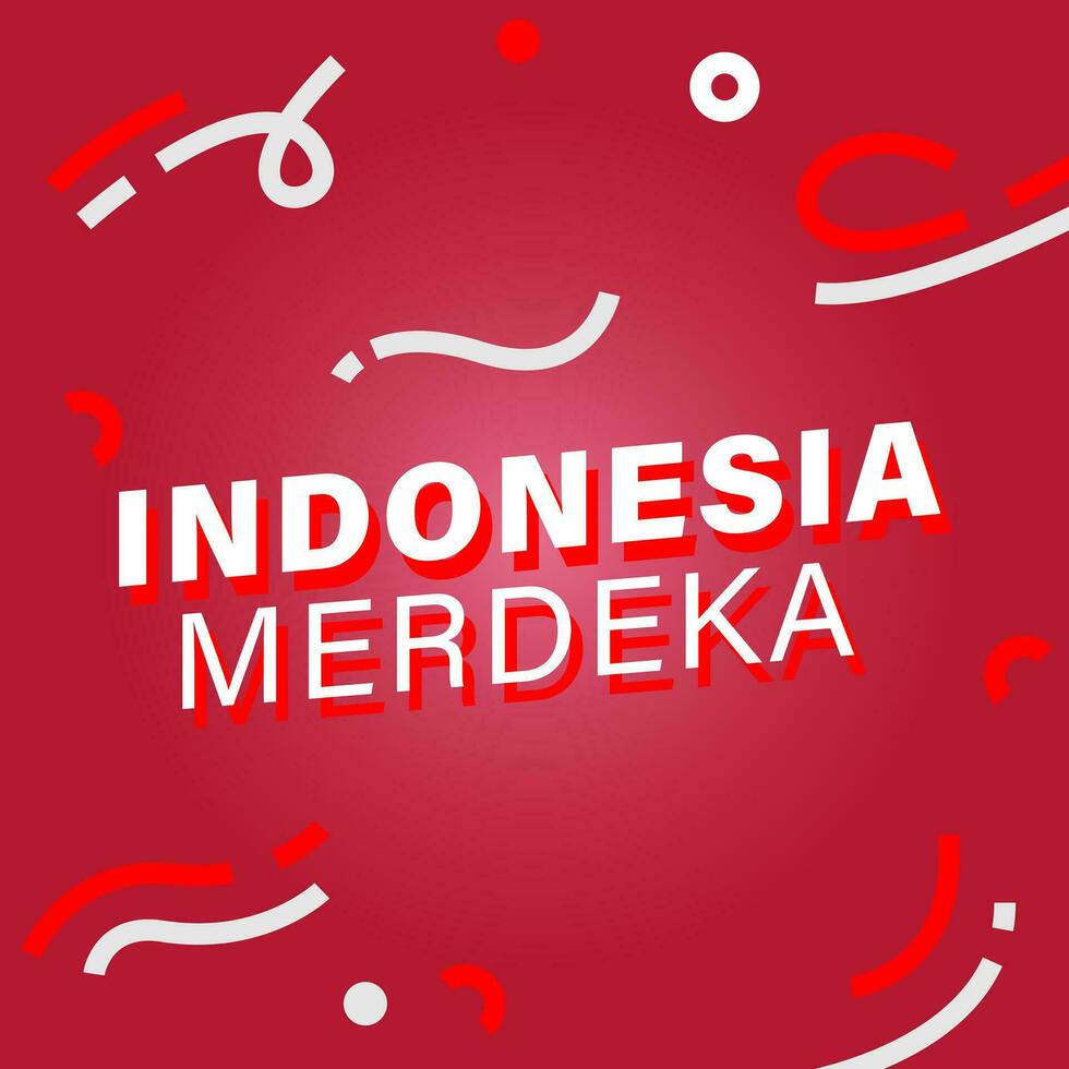 Indonésia merdeka campanha vetor