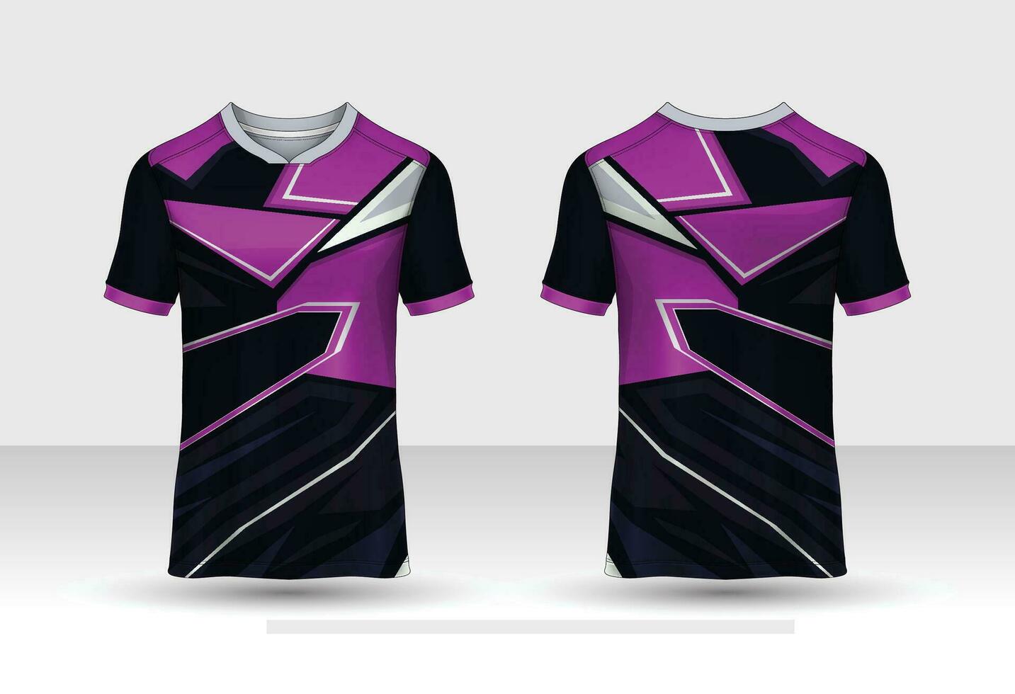 design de camiseta de frente para trás. design esportivo para futebol, corrida, ciclismo, vetor de camisa de jogos.