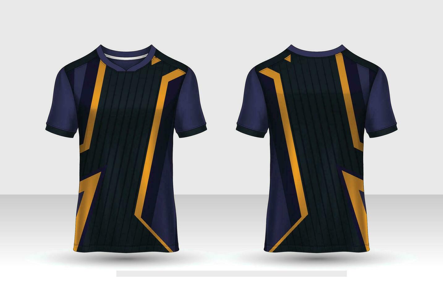design de t-shirt de futebol slim-fitting com gola redonda. ilustração vetorial vetor