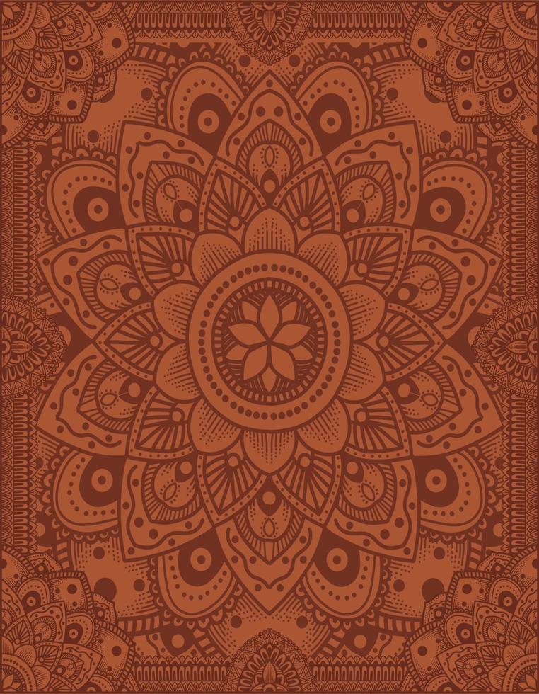 ilustração vetorial mandala ornamento de fundo vetor