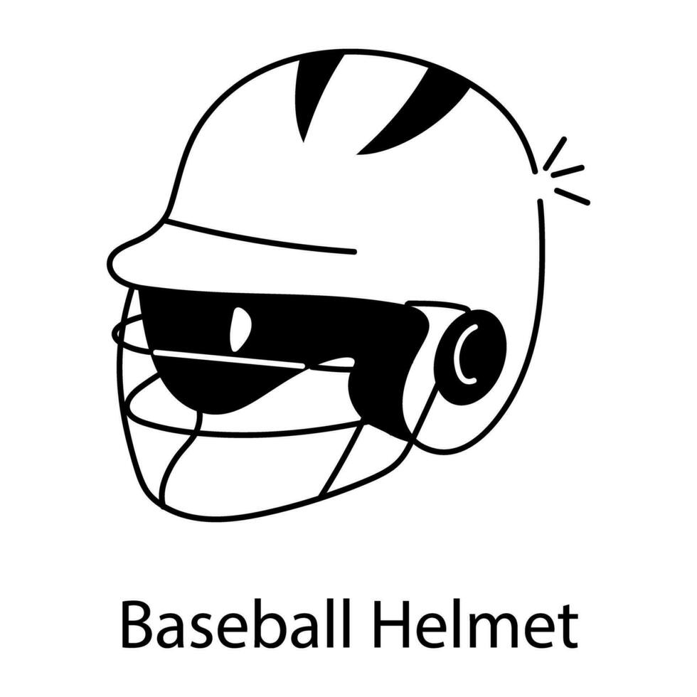 capacete de beisebol da moda vetor