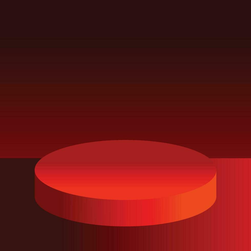 vermelho gradiente esvaziar cópia de espaçado volta plataforma etapa pódio vetor fundo bandeira Projeto isolado em quadrado modelo.