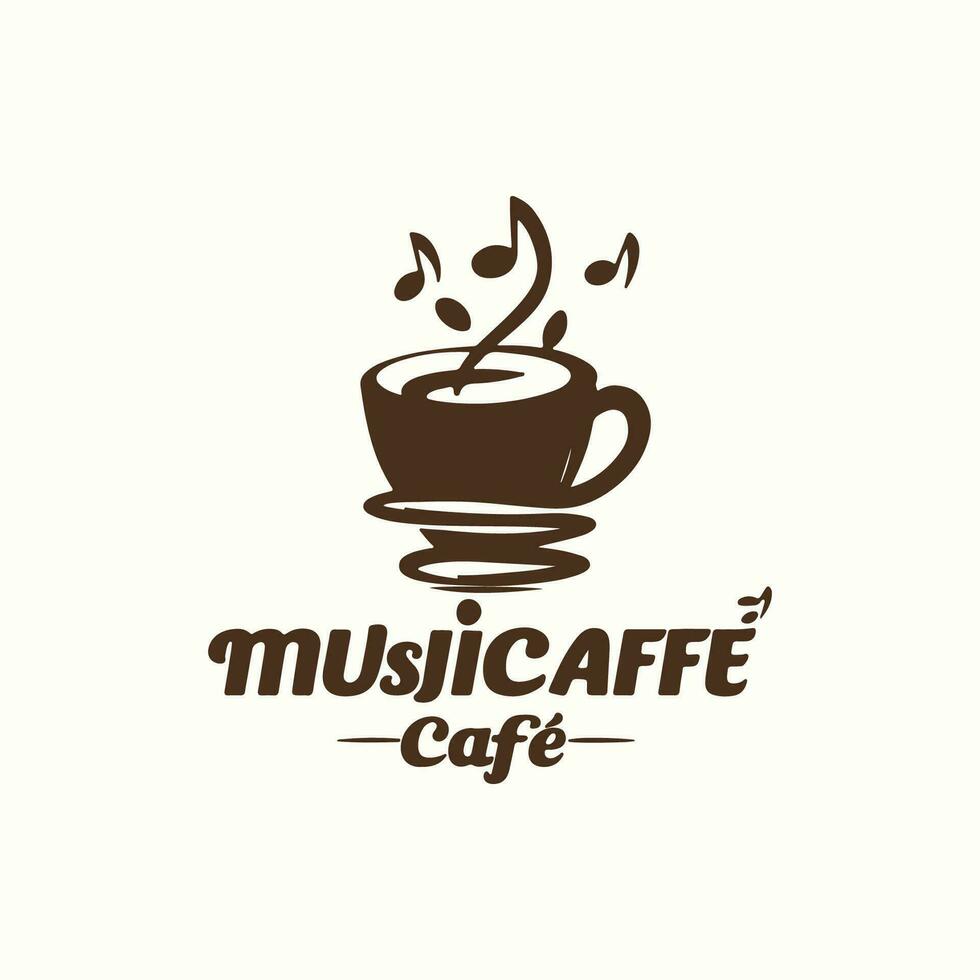 visualmente convincente logotipo para uma música temático cafeteria nomeado musi cafeteria vetor