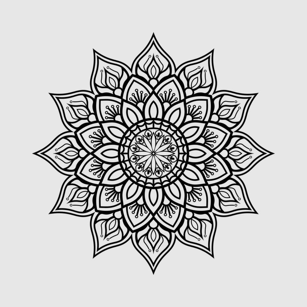 linear floral mandala criativo ornamental decorativo elemento círculo forma vetor ilustração