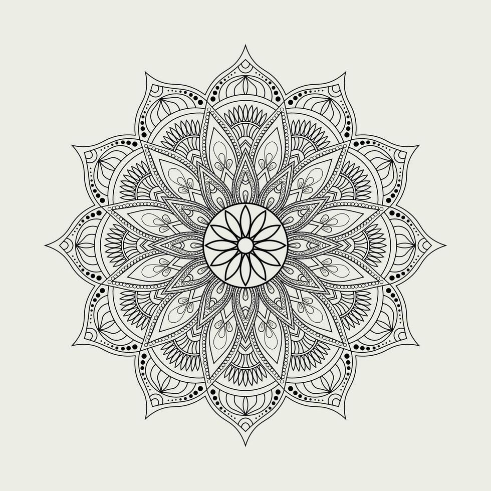 linear floral mandala criativo ornamental decorativo elemento círculo forma vetor ilustração