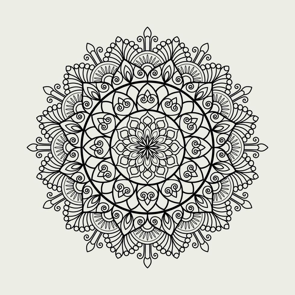 linear floral mandala criativo ornamental decorativo elemento círculo forma vetor ilustração