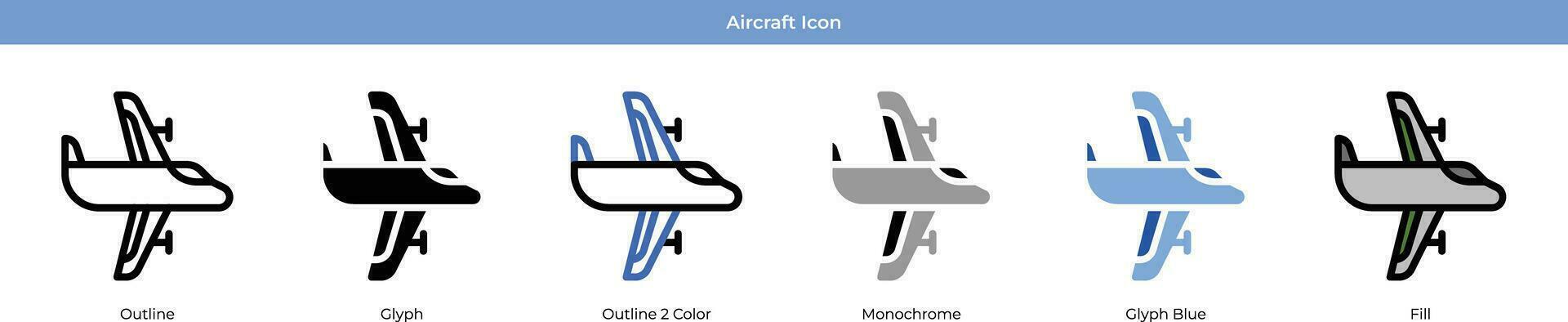 aeronave ícone conjunto vetor