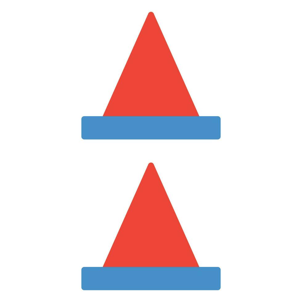 cone estrada ícone ou logotipo ilustração plano cor estilo vetor