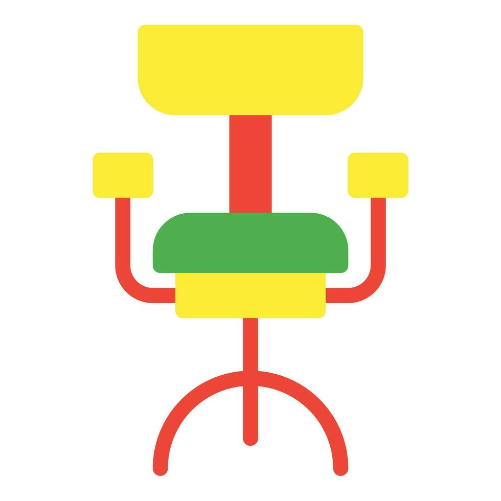 cadeira ícone ou logotipo ilustração plano cor estilo vetor