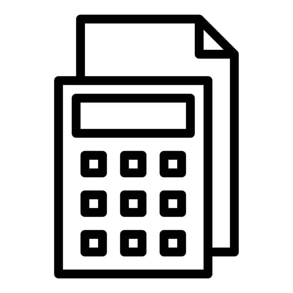 calculadora ícone ou logotipo ilustração esboço Preto estilo vetor
