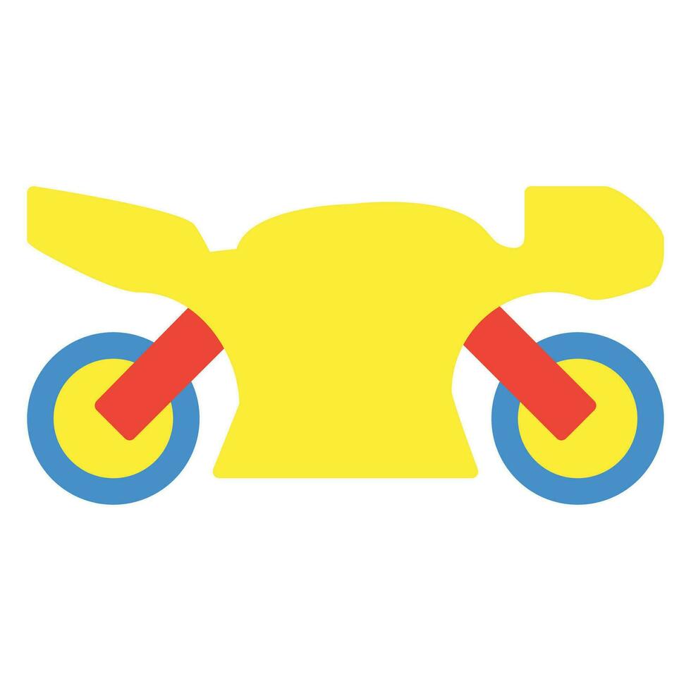 motocicleta ícone ou logotipo ilustração plano cor estilo vetor