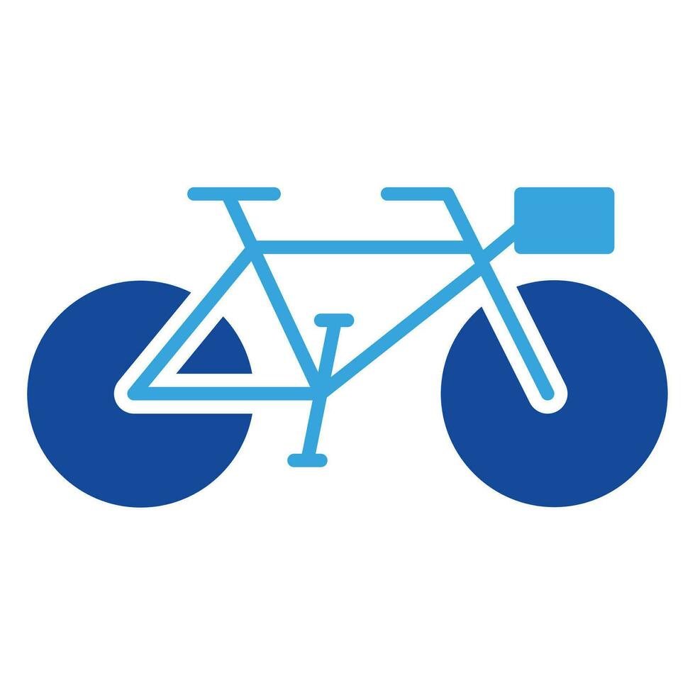 bicicleta ícone ou logotipo ilustração glifo estilo vetor