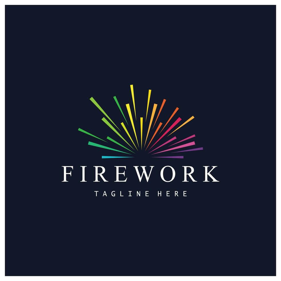 modelo de vetor de design de logotipo de fogos de artifício