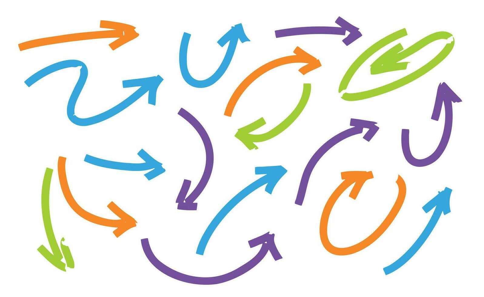 Setas; flechas do diferente formas. abstrato símbolo para direção e caminho indicação. gráfico ponteiro vetor