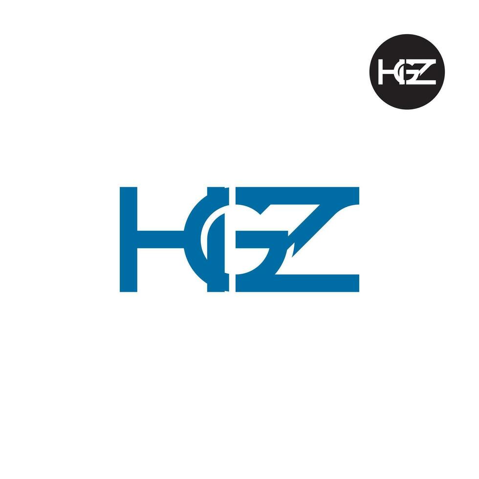 carta hgz monograma logotipo Projeto vetor