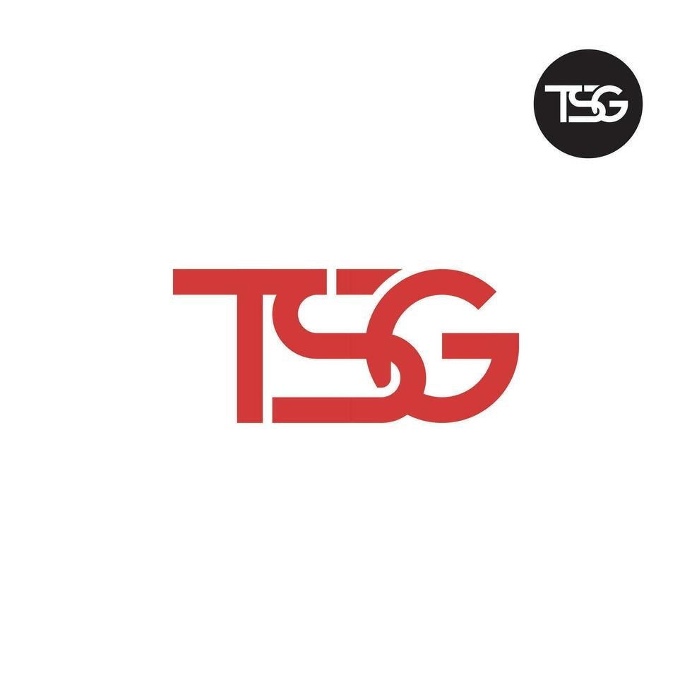 carta tsg monograma logotipo Projeto vetor