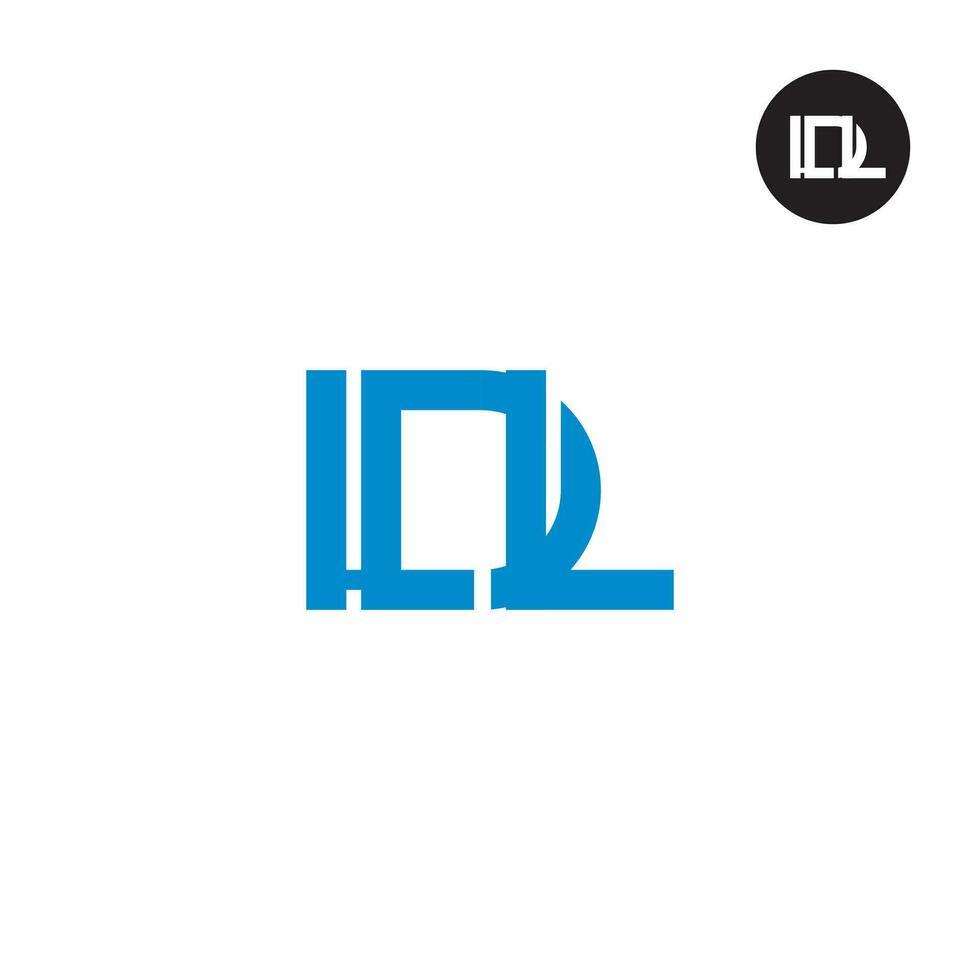 carta LDL monograma logotipo Projeto vetor