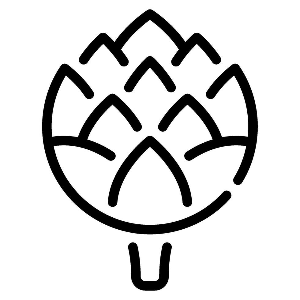 Alcachofra ícone ilustração para uiux, rede, aplicativo, infográfico, etc vetor