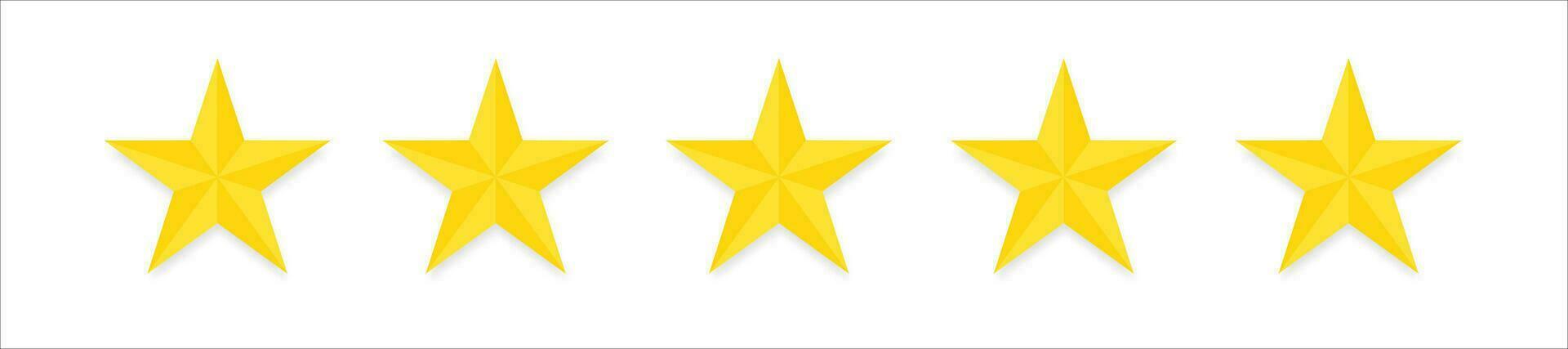 5 estrela. Estrela ícone placa. cinco estrelas cliente produtos Avaliação Reveja plano ícone para apps e sites vetor