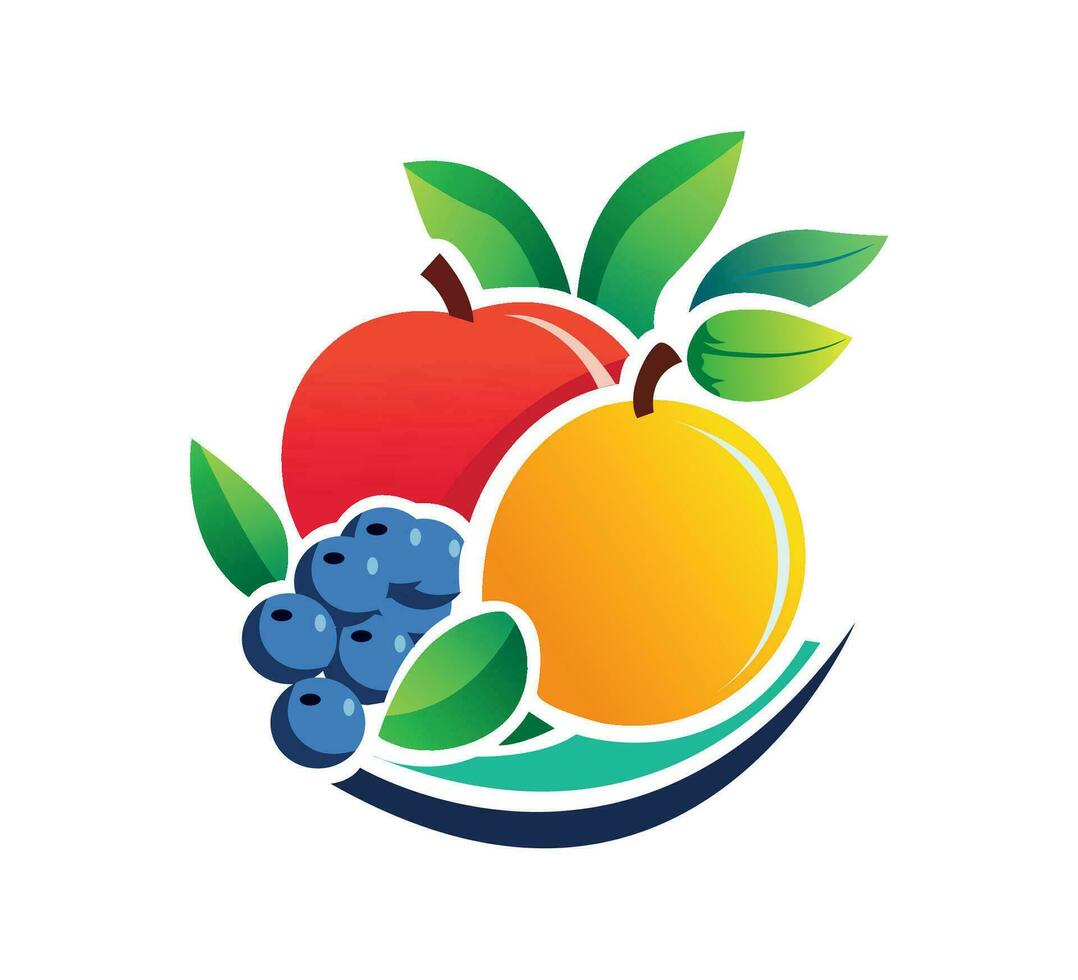 fruta ou vegetal logotipo vetor ilustração