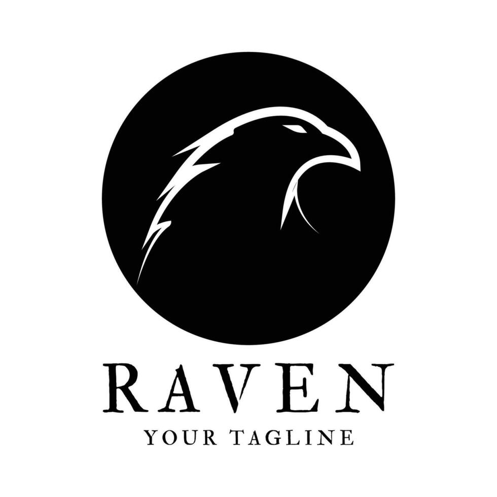 Raven logotipo ícone vetor Projeto template.logo adequado para gótico tema, entretenimento, e muitos criativo o negócio companhia