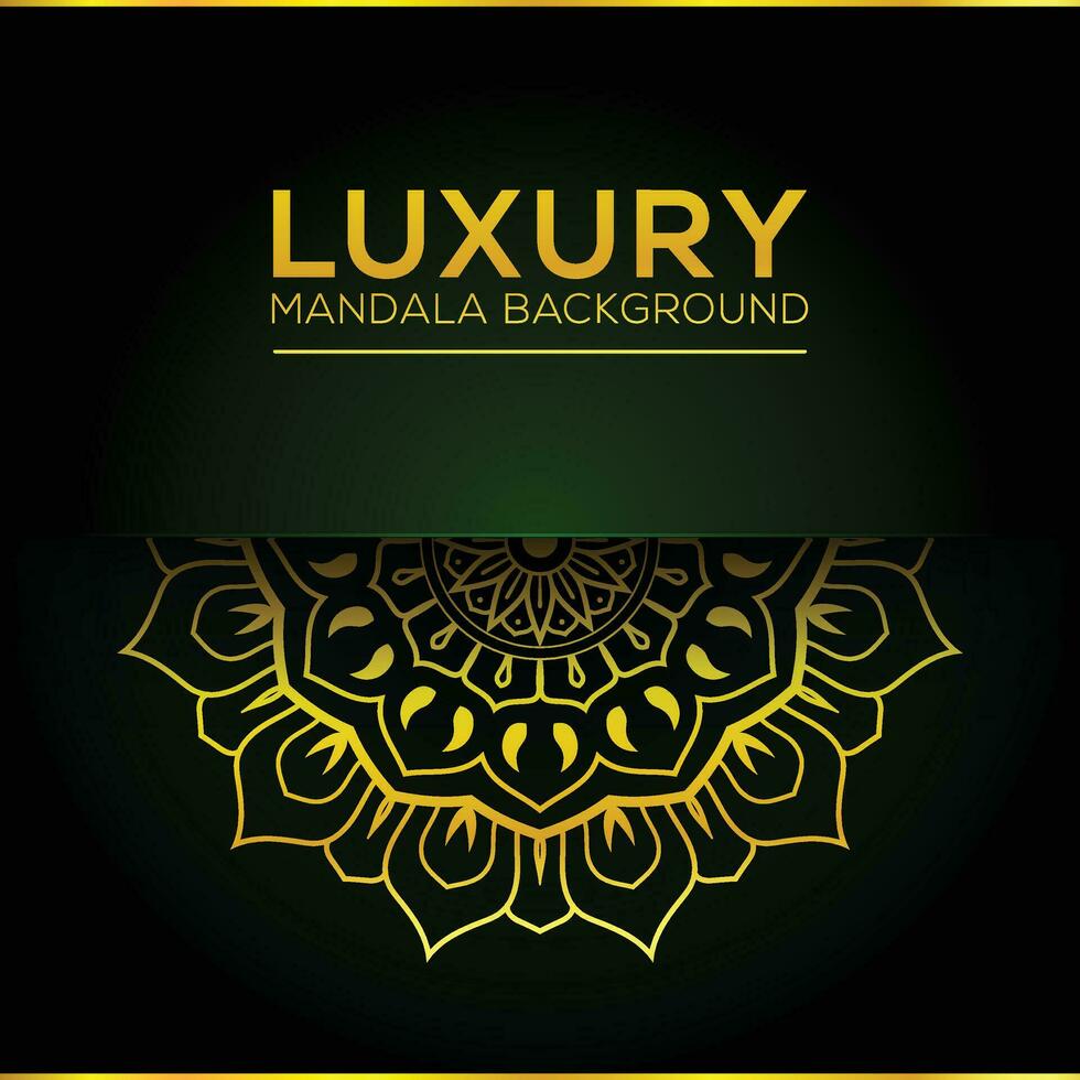 estilo luxuoso dourado mandala fundo vetor Projeto