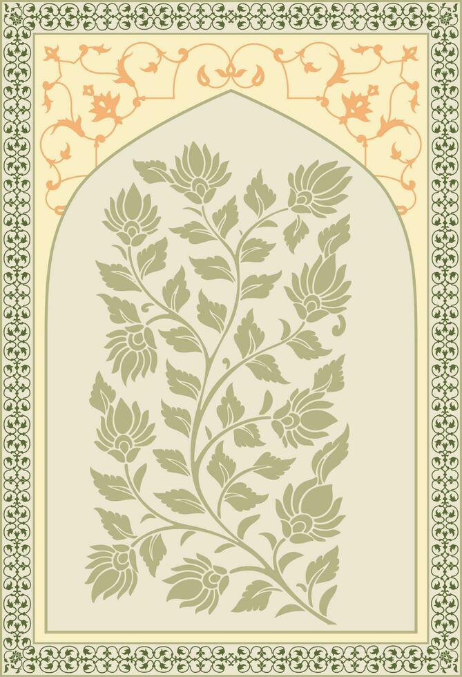 lindo digital flor têxtil projeto, digital imprimir. vintage indiano folk flor. botânico floral étnico motivo, invólucro papel, papel de parede tecido imprimir. vetor