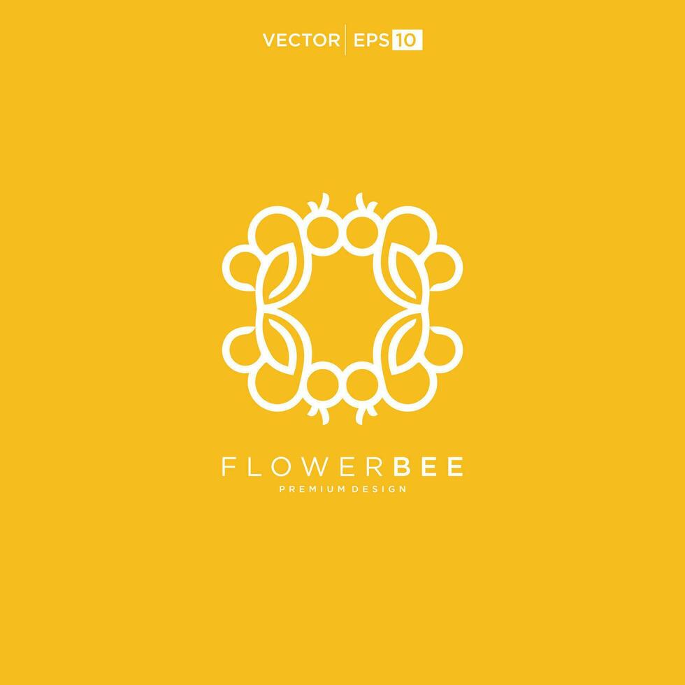 querida abelha animais logotipo ícone vetor ilustração