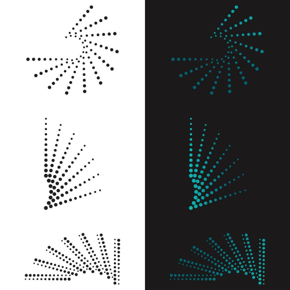 coleção do tecnologia logotipos. moderno o negócio logotipo. abstrato forma pontos logotipo vetor