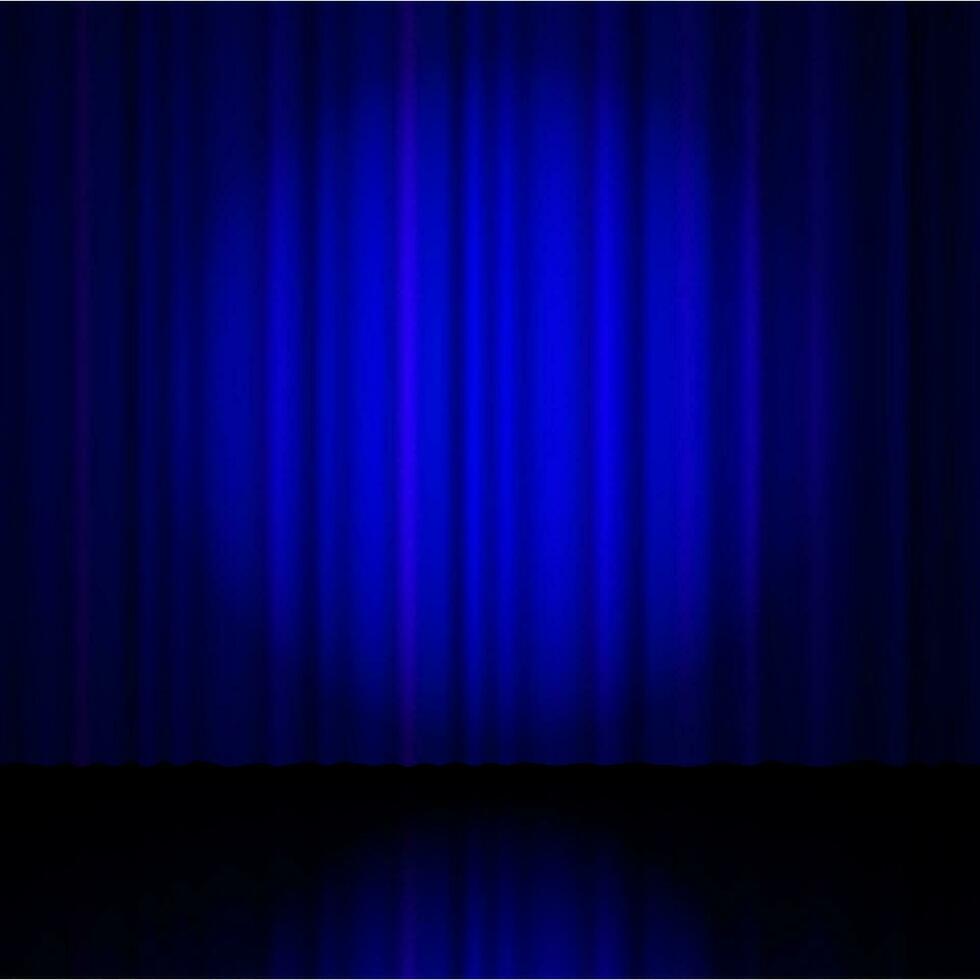 azul cortina a partir de a teatro vetor