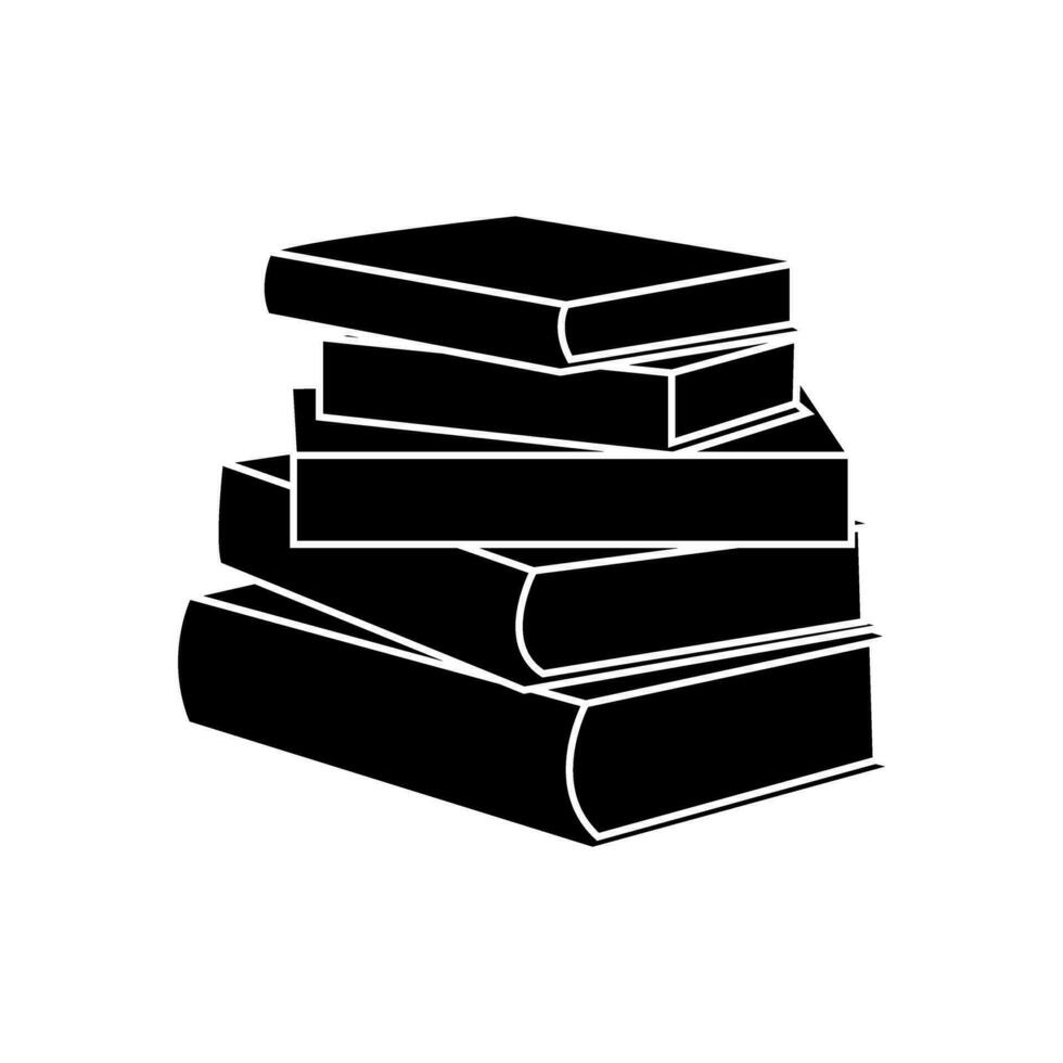 livros ícone vetor. biblioteca ilustração placa. arquivo símbolo. livros didáticos logotipo. vetor