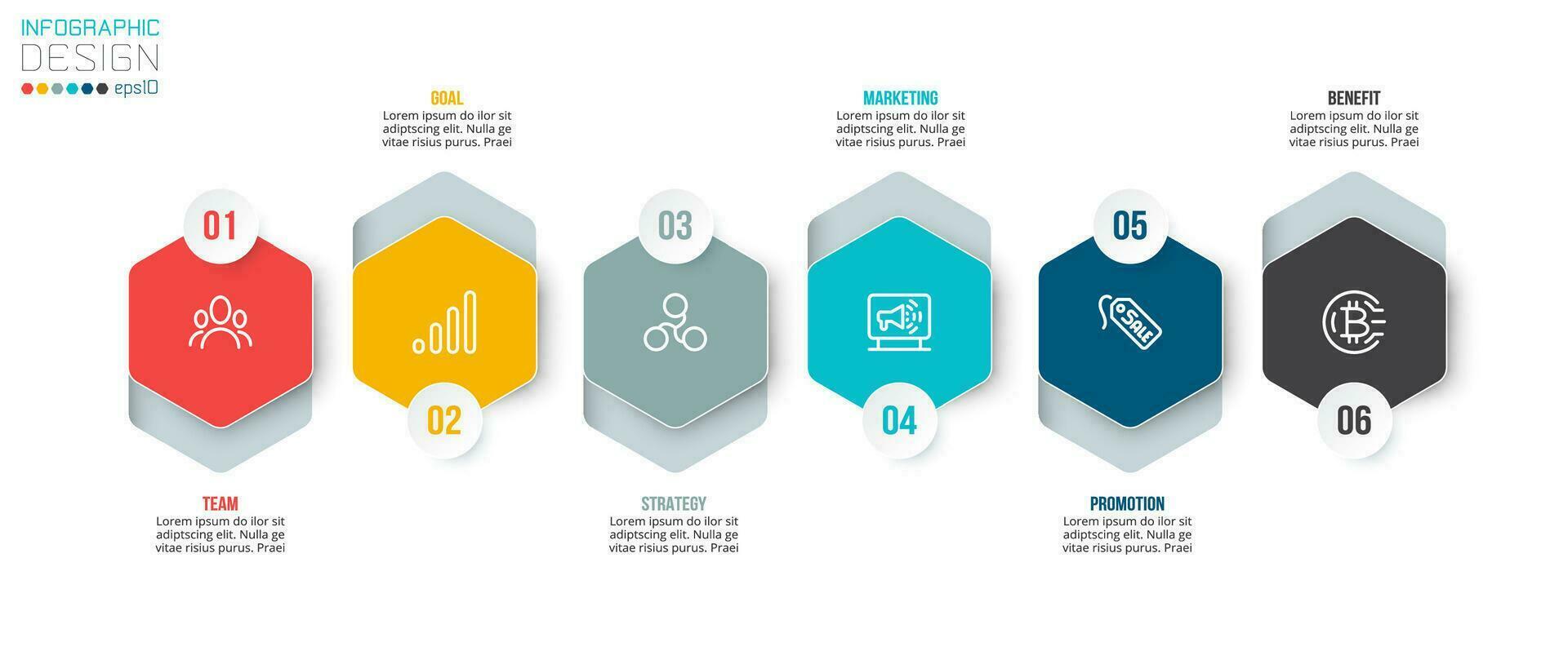 modelo de infográfico de negócios de gráfico de linha do tempo. vetor