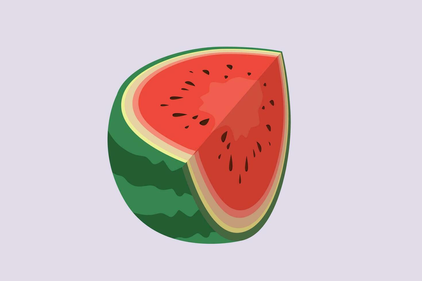 água Melão fruta. brilhante suculento verão fruta conceito. colori plano vetor ilustração isolado.