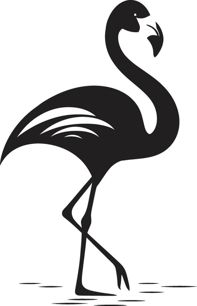 chique aviária sofisticação vetor flamingo logotipo serenidade dentro elegância flamingo emblema dentro vetor