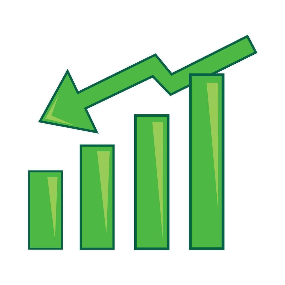 gráfico gráfico com gráfico seta investimento ilustração vetor