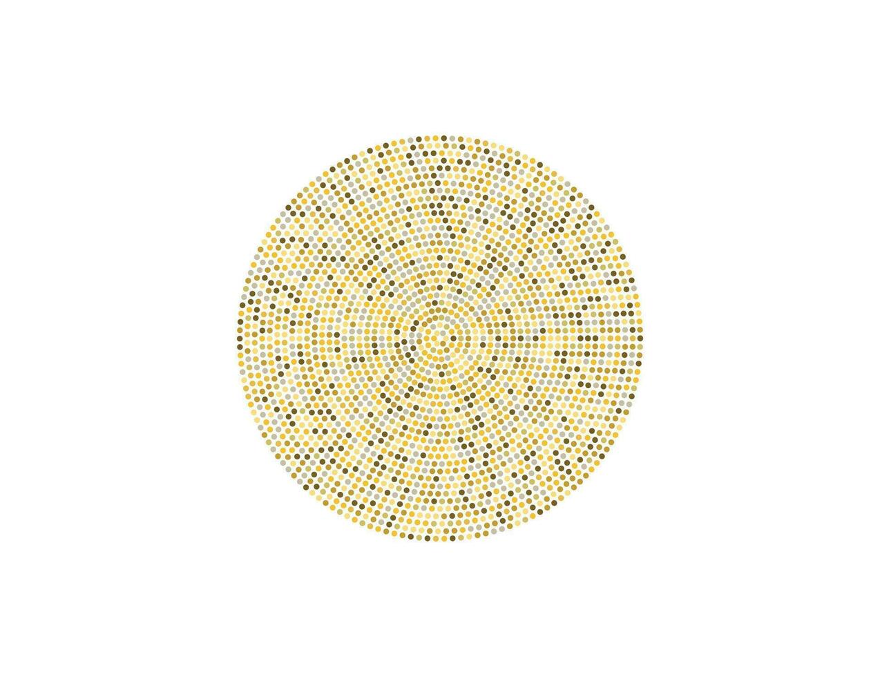 dourado círculo, pontos colori., abstrato. vetor ilustração.