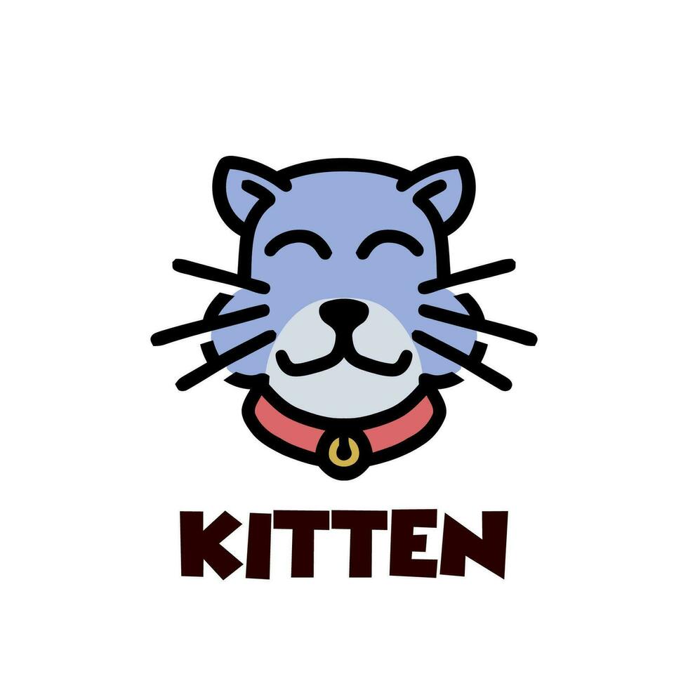 gatos Diversão feliz logotipo desenho animado Projeto vetor