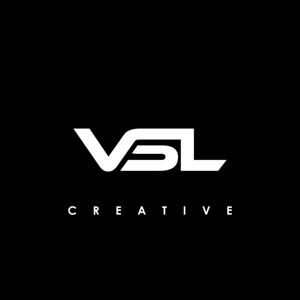 vsl carta inicial logotipo Projeto modelo vetor ilustração