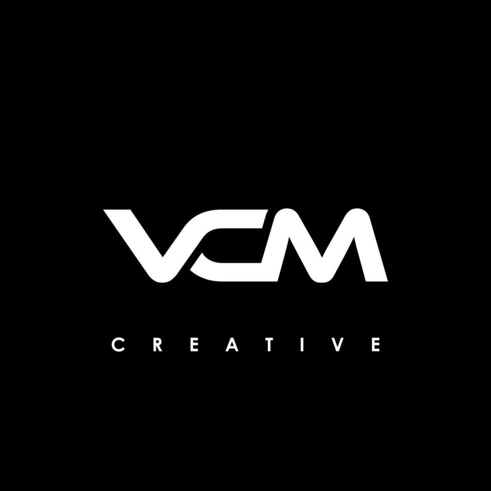 vcm carta inicial logotipo Projeto modelo vetor ilustração