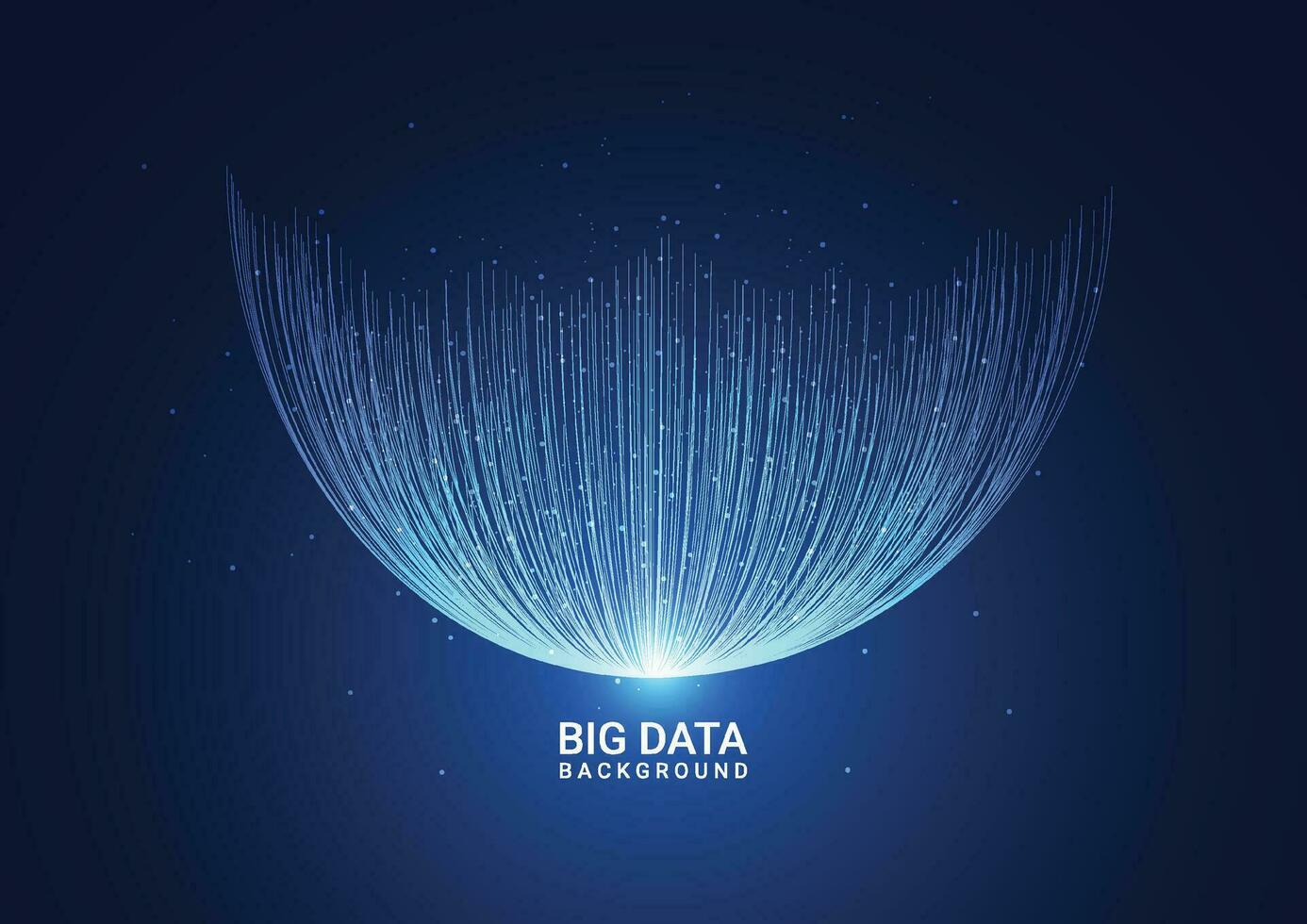 visualização de big data. abstrato tecnologia inovação comunicação conceito fundo azul digital do projeto. ilustração vetorial vetor