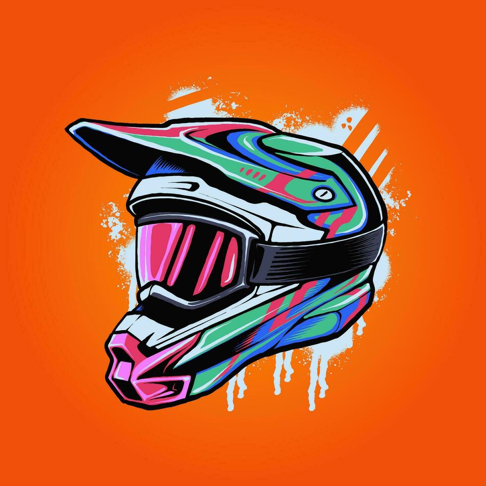 a motocross capacete vetor ilustração