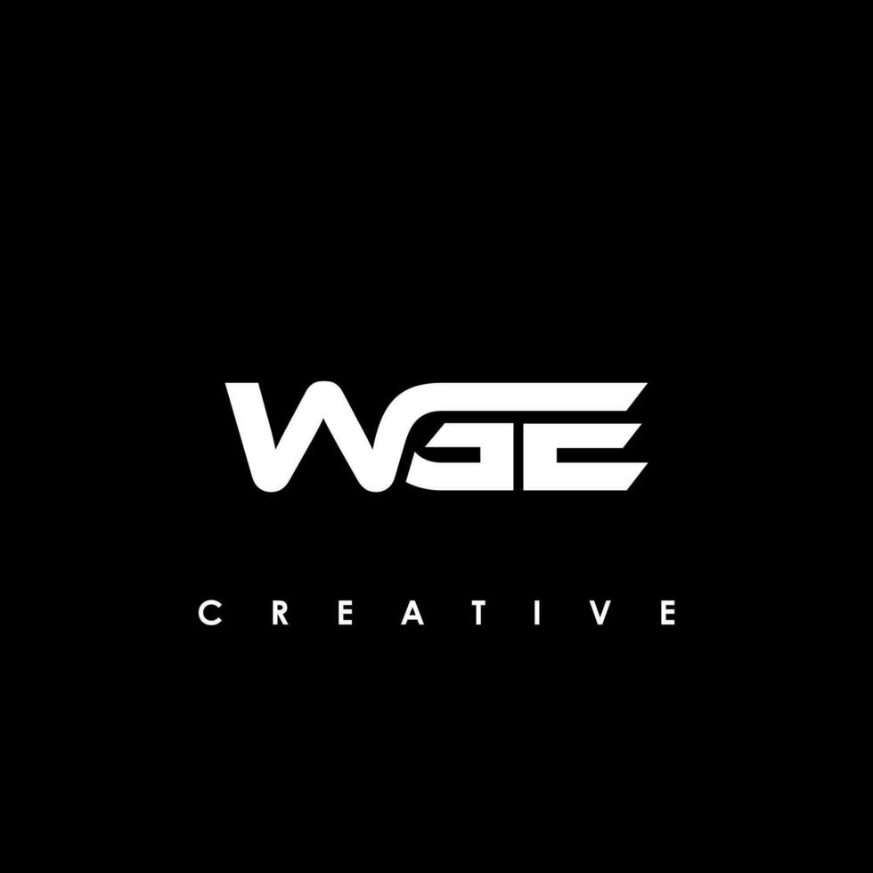 wge carta inicial logotipo Projeto modelo vetor ilustração