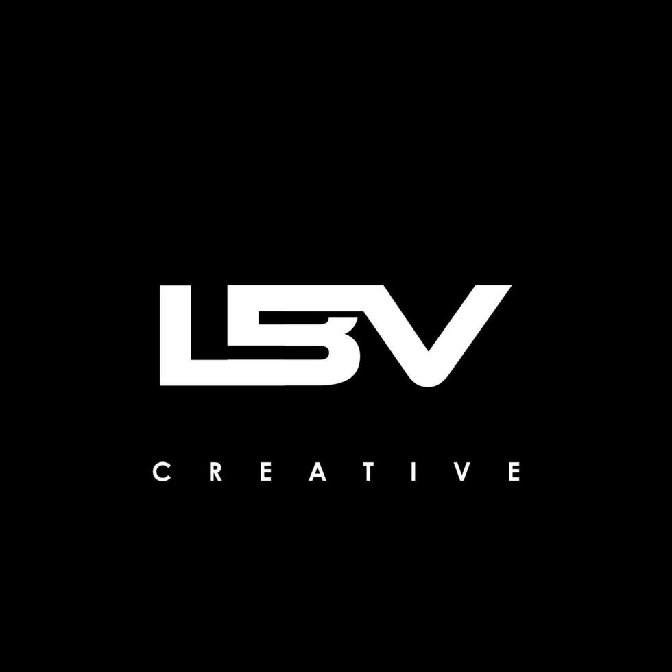 lbv carta inicial logotipo Projeto modelo vetor ilustração