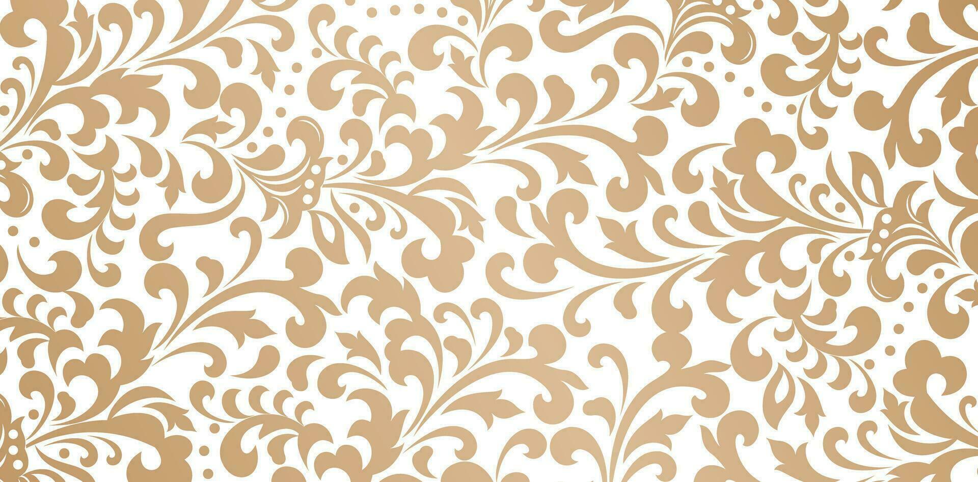 desatado floral padronizar dourado cores isolado branco fundos para têxtil papeis de parede, livros cobrir, digital interfaces, impressões modelos material cartões convite, invólucro papéis, tela impressão vetor