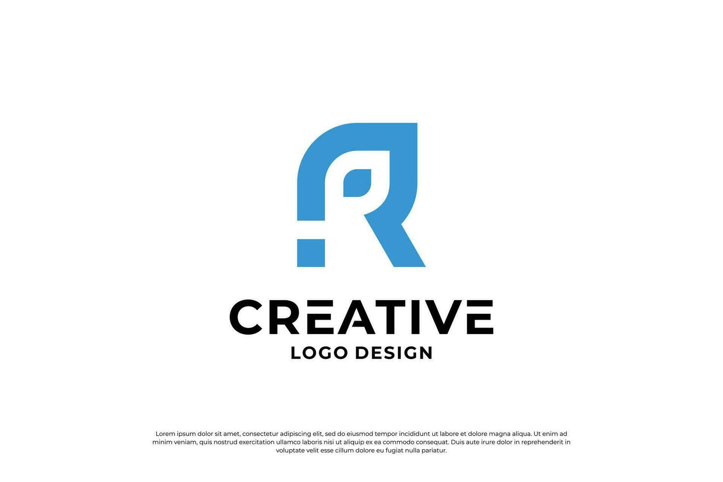 carta r logotipo Projeto idéia para marca inicial cartas, símbolo logotipo negócios. vetor