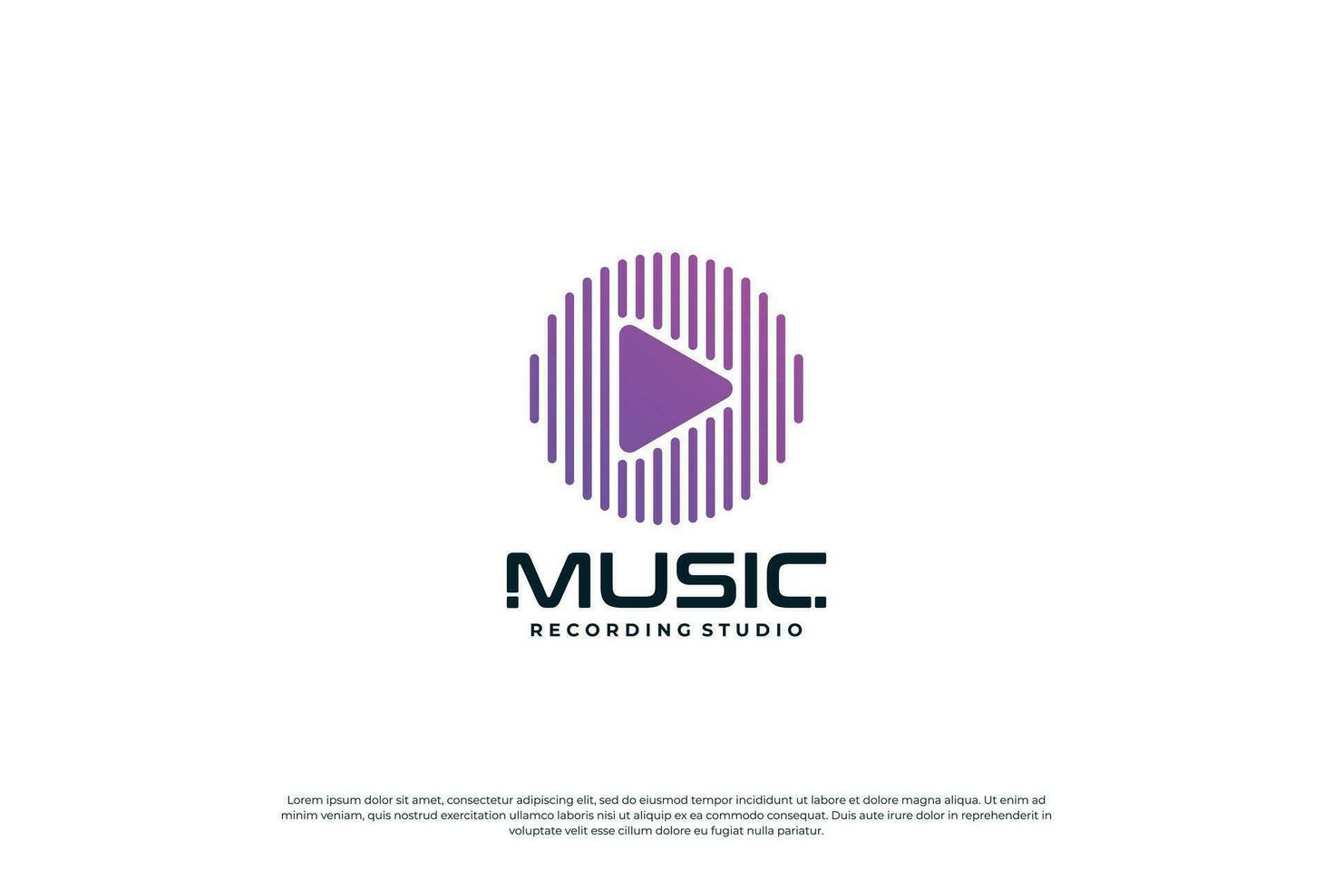 criativo música logotipo Projeto. áudio, som logotipo modelo. vetor