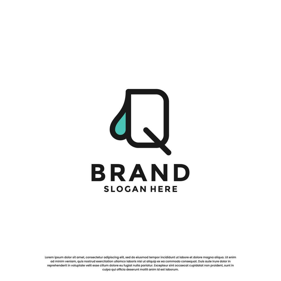 carta q com solta combinação logotipo Projeto inspiração vetor